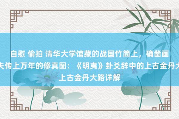 自慰 偷拍 清华大学馆藏的战国竹简上，确凿画着一张失传上万年的修真图：《明夷》卦爻辞中的上古金丹大路详解
