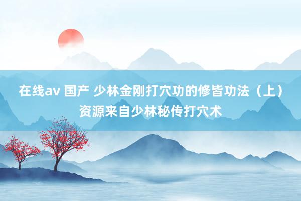 在线av 国产 少林金刚打穴功的修皆功法（上）资源来自少林秘传打穴术
