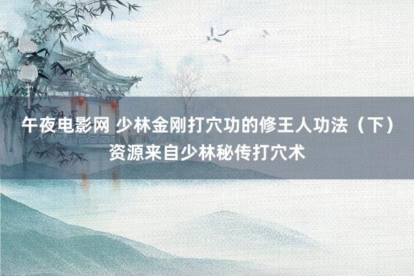 午夜电影网 少林金刚打穴功的修王人功法（下）资源来自少林秘传打穴术
